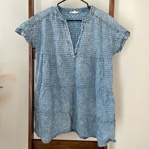 Denim dress with pockets